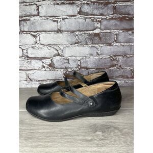 Taos Footwear Pasadena Black Leather Mary Jane Strap Shoes Women Sz 10M US/41EU